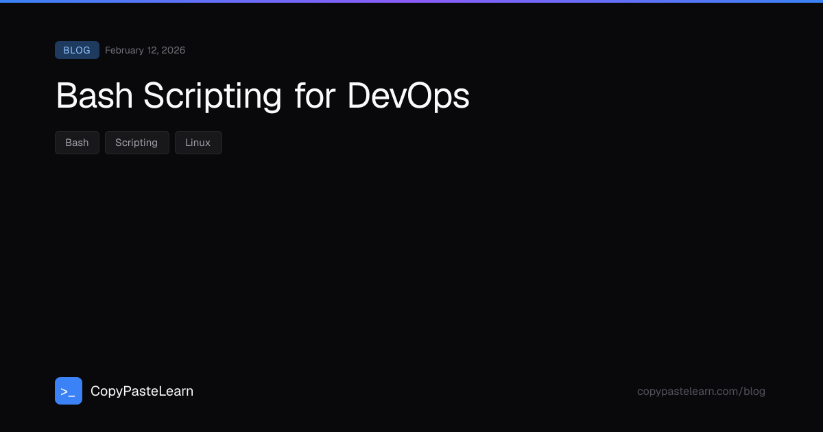 Bash Scripting for DevOps — CopyPasteLearn